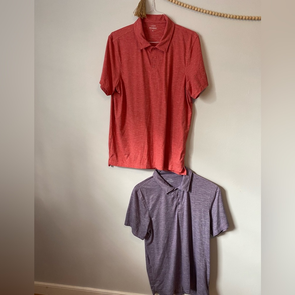 Set of 2 J. Crew Performance Polos